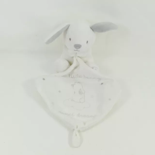 Doudou mouchoir lapin SIMBA TOYS blanc gris My Little Bunny Sweet Dreams (CEMO)