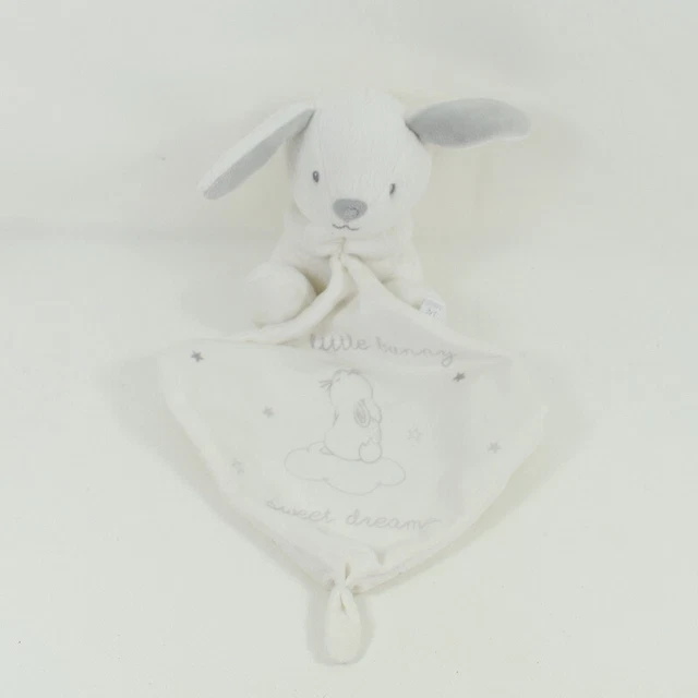 Doudou mouchoir lapin SIMBA TOYS blanc gris My Little Bunny Sweet Dreams (CEMO)