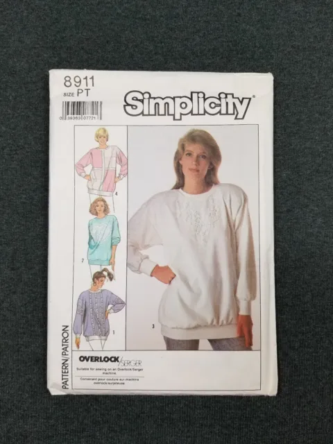 Simplicity Pattern #8911 ~ Decorated Knit Sweatshirt ~ Misses 6 8 ~ FF/UC