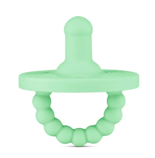 Ryan & Rose Cutie PAT Pacifier Teether, Spearmint Green, Round Stage 1 (0-6m)