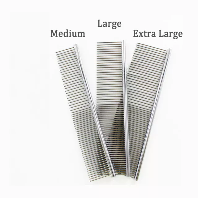 Pet Dog Puppy Cat Comb Brush Stainless Steel Hair Fur Trimmer Flea Grooming Comb
