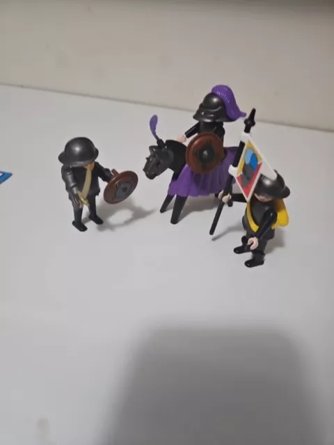 Playmobil #3329 Black Knight Figure Set,  See Pictures For Details, No Box