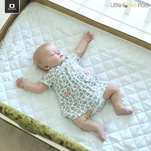Almohadilla cubierta colchón impermeable para cuna de bebé pequeña a grande para niño pequeño