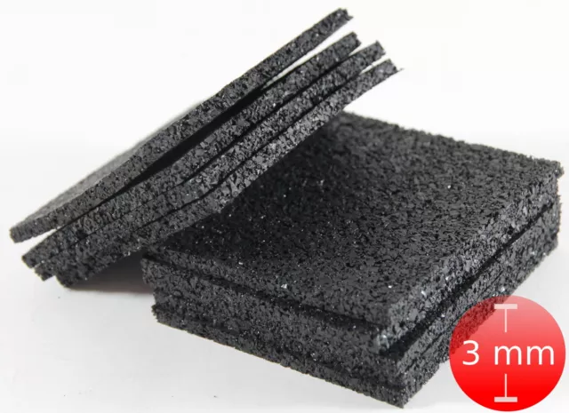 (15,50€/m²) Terrassenpads 3 mm Gummigranulat Pads Bautenschutzmatte 25 St/Pack