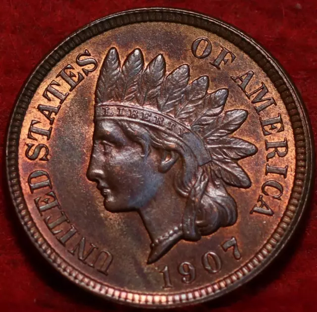 Uncirculated 1907 Philadelphia Mint Indian Head Cent