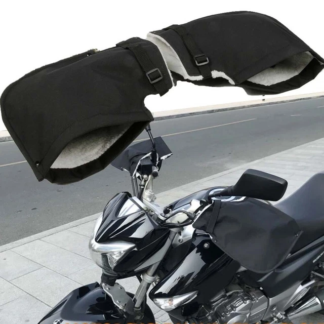 Hiver Chaud Guidon Gants Chauffant Mitaines Moto Main Cache Résistant au Froid