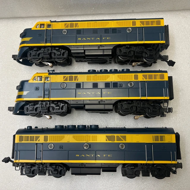 MTH 20-2219-1 Santa Fe EMD F-3 A-B-A Diesel Set 3-Rail w/OB Proto-Sound see ad