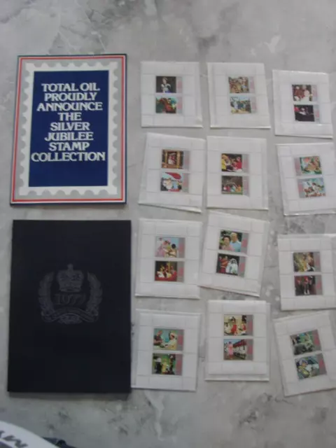 1977 Queen Elizabeth Ii Silver Jubilee Total Oil Stamp Album Complete