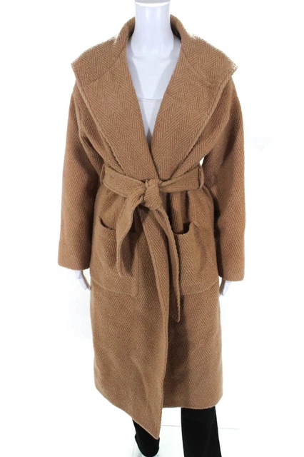 Missoni Womens NWT Hooded Pastry Shell Long Overcoat Light Brown Size 38 Missoni Womens NWT Hooded Pastry Shell Long Overcoat Light Brown Size 38