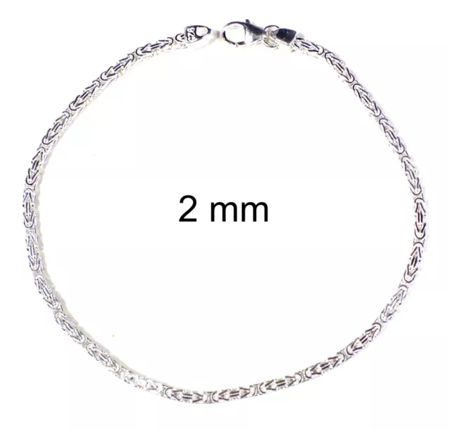 Byzantine bracelet maille royale carré en argent bijou femme homme cadeau Italie 2