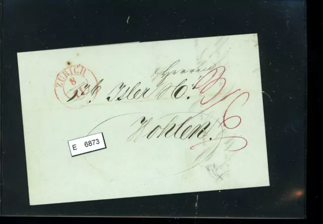 BM2586, Schweiz Vorphilatelie, Brief nach Wohlen (Aargau), aus Zürich, 1844