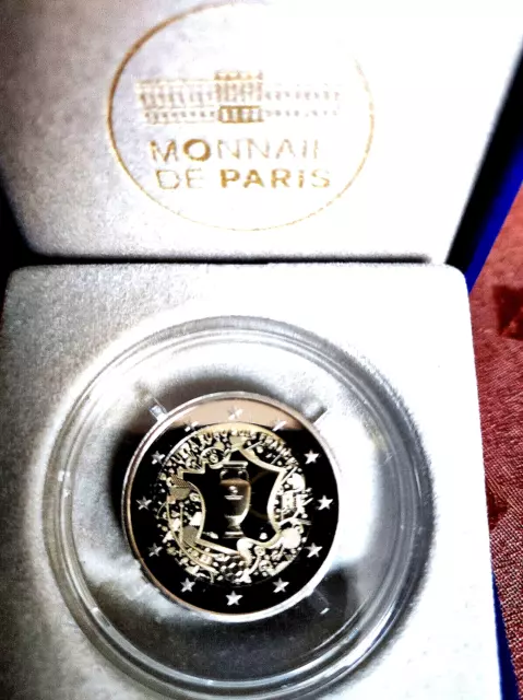 Frankreich 2 € 2016 Fußball-EM PP in Etui u. Zertifik.