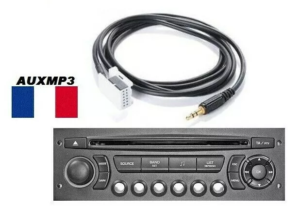 Adaptateur D'entrée Audio Pour Autoradio RD9 Pour Peugeot 206 207 307 308