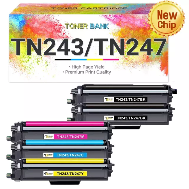 LOT TN243 TN247 Toner Fits For Brother HL-L3210CW DCP-L3550CDW MFC-L3710CW