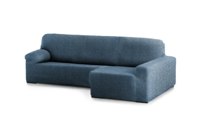 Funda  de sofa chaise longue a derecha bielastica calidad Premium Eysa en azul