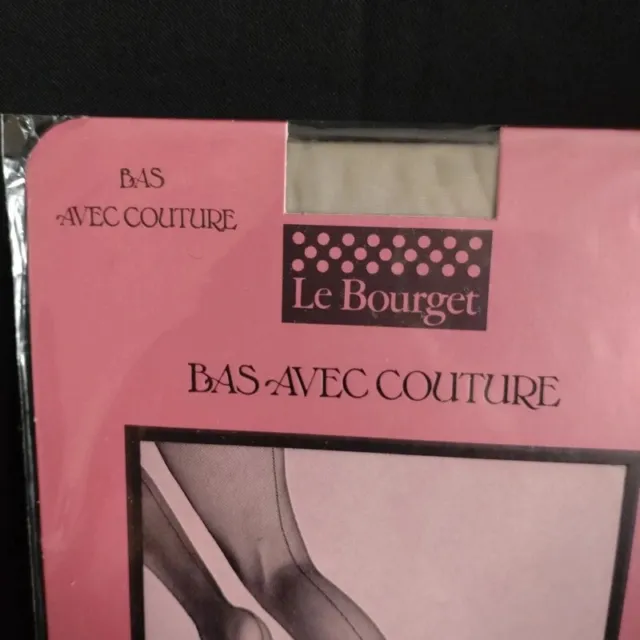Bas Nylon Couture Le Bourget  Perle  Taille 3  femmes bas vintage strümpfe calze 2