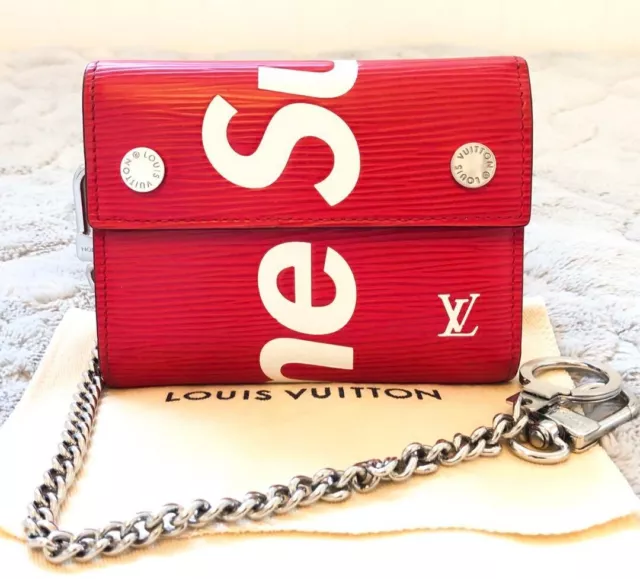 LOUIS VUITTON x Supreme M67717 Portefeuille Slender wallet Epi Red