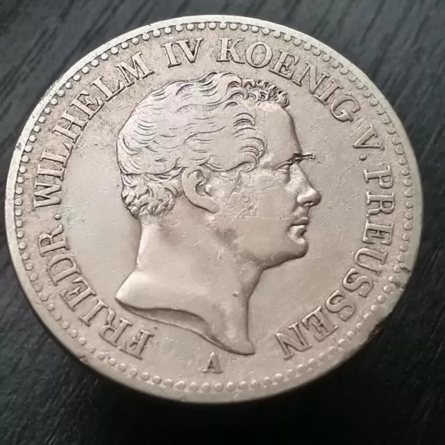 1 EIN THALER Eine Mark FRIEDRICH Wilhelm IV König v. PREUSSEN  1841 A VZ PATINA!