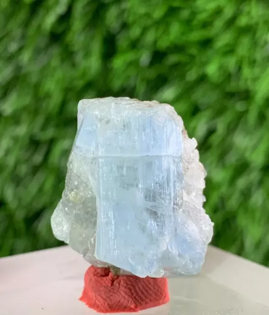 51ct Ultra Rare Hexagonal Goshenite ,Aqua Crystal with Mica From Skardu Pakistan