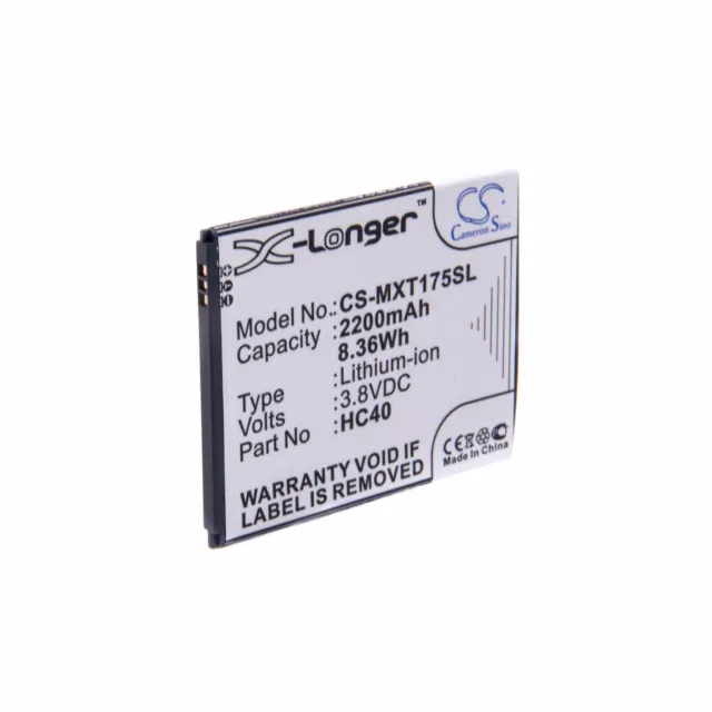 Batterie 2200mAh pour Motorola XT1755, XT1758, HC40