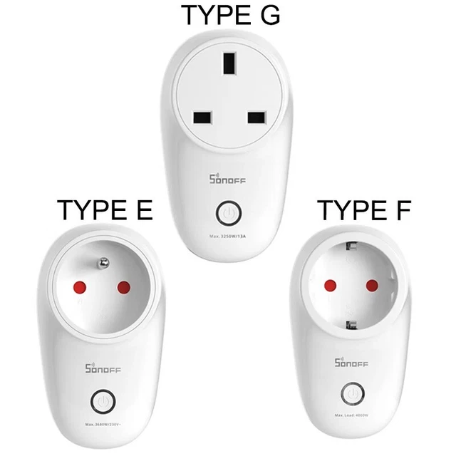 Sonoff S26R2TPF Prise sans fil Smart WiFi et télécommande Alexa