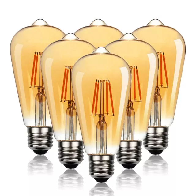 LED Vintage Dimmable Clair A + Filament Décorative Antique Edison Ambre Ampoules