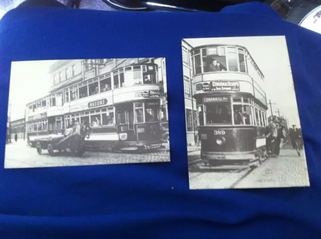 Harland and Wolff postcards - Belfast Electric Tramcars