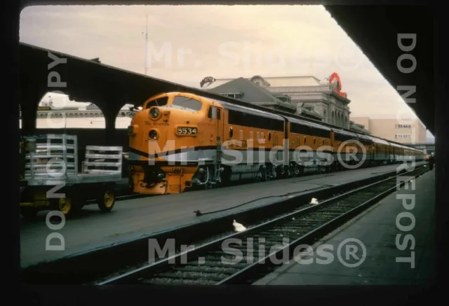 Duplicate Slide D&RGW Rio Grande F3A 5534 & 3 W/Passenger Train Denver CO