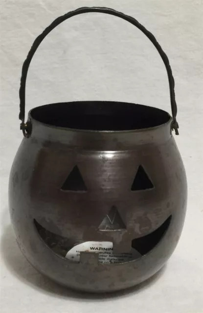 Happy Halloween! Votive Candle Holder: HHD Jack o' Lantern Carved Pumpkin BUCKET