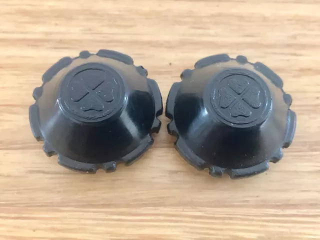 VP 474, Screw in  4 leaf clover,  Pedal Caps - Black - old school bmx
