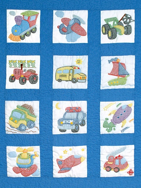 Jack Dempsey gestempelt weiß Kinderzimmer Quilt Blöcke 9""x9"" 12/pkg-Transport - 300