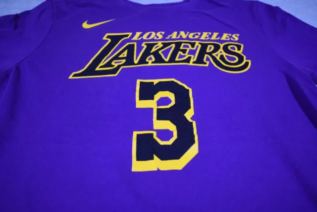 Anthony Davis Los Angeles Lakers LA Away Purple Jersey Tee Champions T-Shirt M