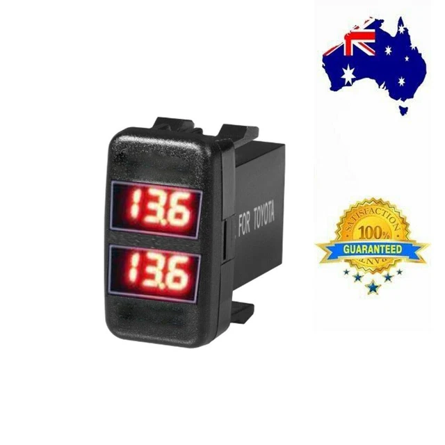 1224V LED DUAL Battery Volt Meter For Toyota Prado Landcruiser Hilux
