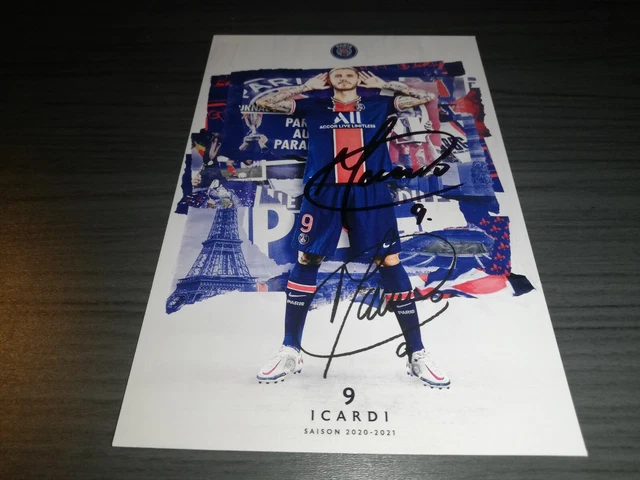 Photo Signée Mauro Icardi (PSG) – Format 12x8, Autographe Original