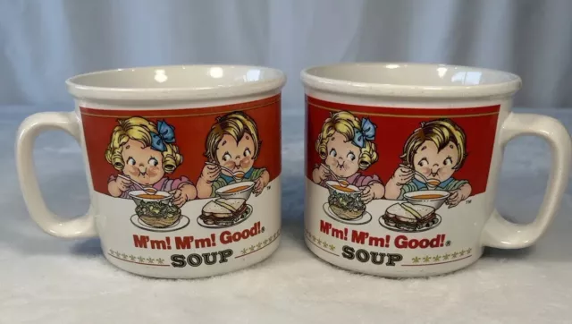 Vintage 1980’s 4-piece Campbell’s Soup Collection Thermos Warmer Bowls Cups Mugs 3