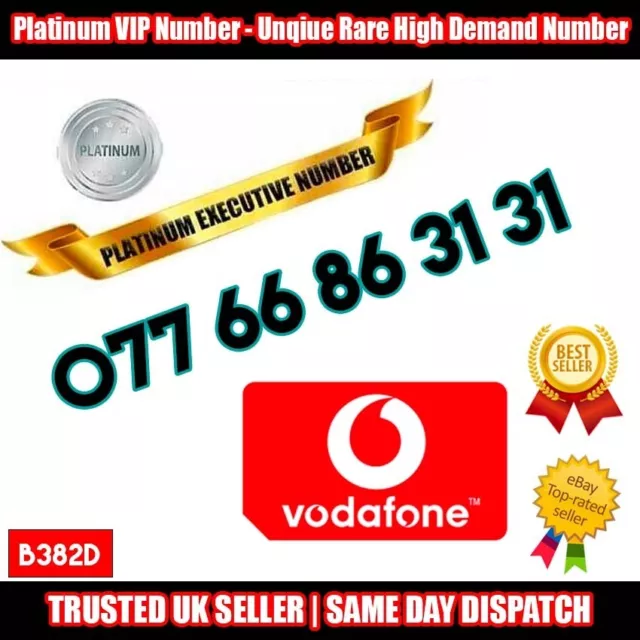Platinum Number Golden Number VIP SIM - 077 66 86 31 31 - Rare Numbers - B382D