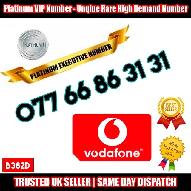 Platinum Number Golden Number VIP SIM - 077 66 86 31 31 - Rare Numbers - B382D
