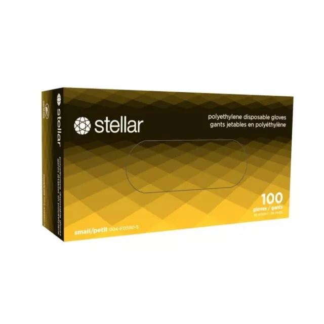 Stellar Disposable Polyethylene Gloves,SIZE ( S, M, L, XL) 500 / Box