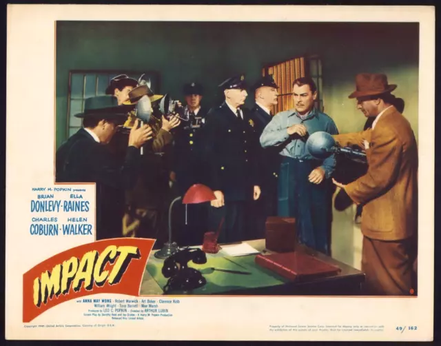 IMPACT Original Movie Lobby Card Poster 1949 Brian Donlevy Film Noir Crime