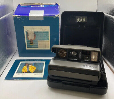 Cámara del sistema Polaroid Spectra de colección, estuche rígido, manual y caja