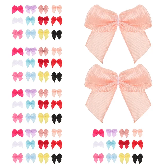 250pcs  Mini Satinband Bögen DIY BICK BOUPS NEWING BAYS BOWEN DEKRAGE FÜR WILLEN