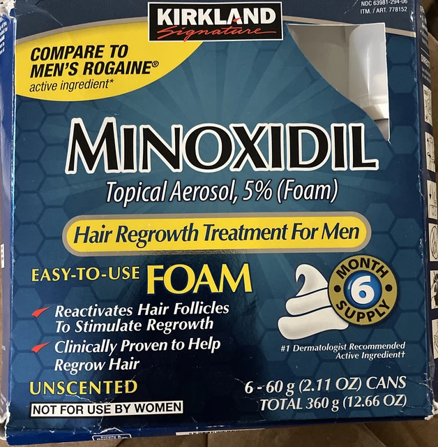 KIRKLAND HAIR REGROWTH Treatment 5 Minoxidil Foam for Men 6 Months