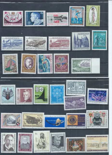 Austria stamps.   1979 complete commemoratives MNH / MH SG 1828 - 1860   (AC483)