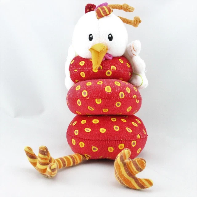 Doudou vibrant poule rouge pois LILLIPUTIENS - 17885