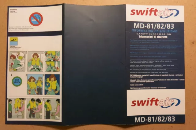 swiftair (Spain) - MD-81/82/83 - Safety Card +++ rare/rare!!!