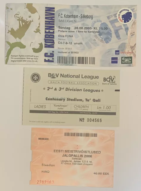 Foreign used football tickets (bundle of 7)