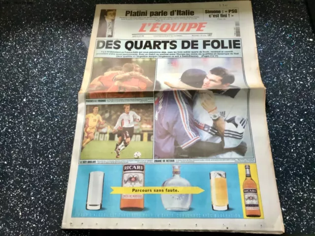 L’EQUIPE. France 1998 World Cup Newspaper. Rare!!!