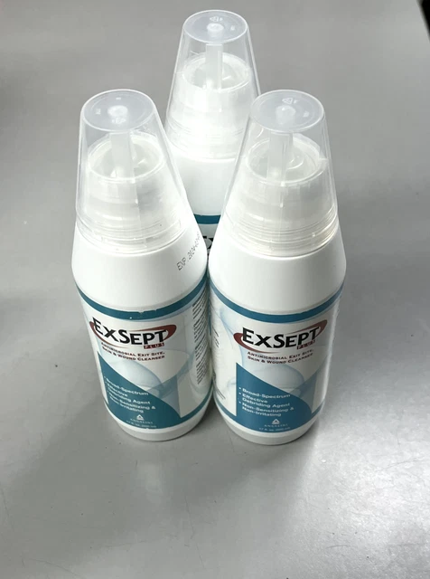 Limpiador de heridas antimicrobiano ExSept Plus 500 ml - Juego de 3 - 2024 EXP