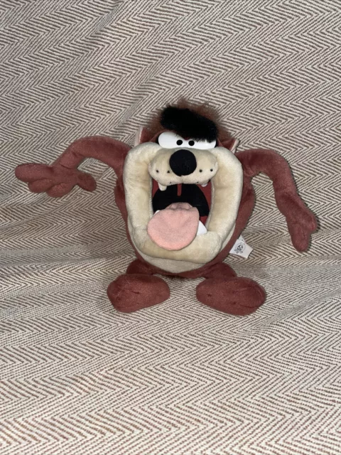 Vintage Looney Tunes Taz Plush Tasmanian Devil Warner Bros Soft Toy 1998