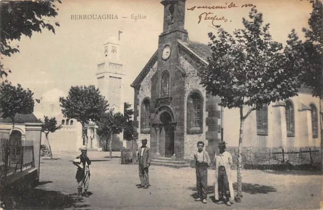 CPA ALGERIE BERROUAGHIA EGLISE CATHOLIQUE (cpa pas courante